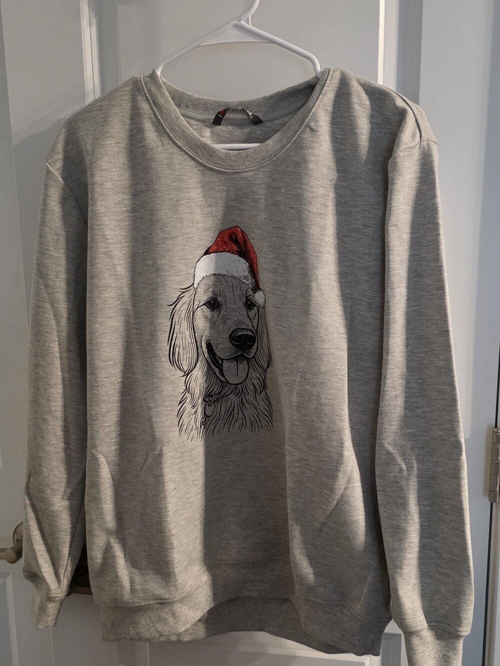 Grey Golden Retreiver Christmas Sweatshirt